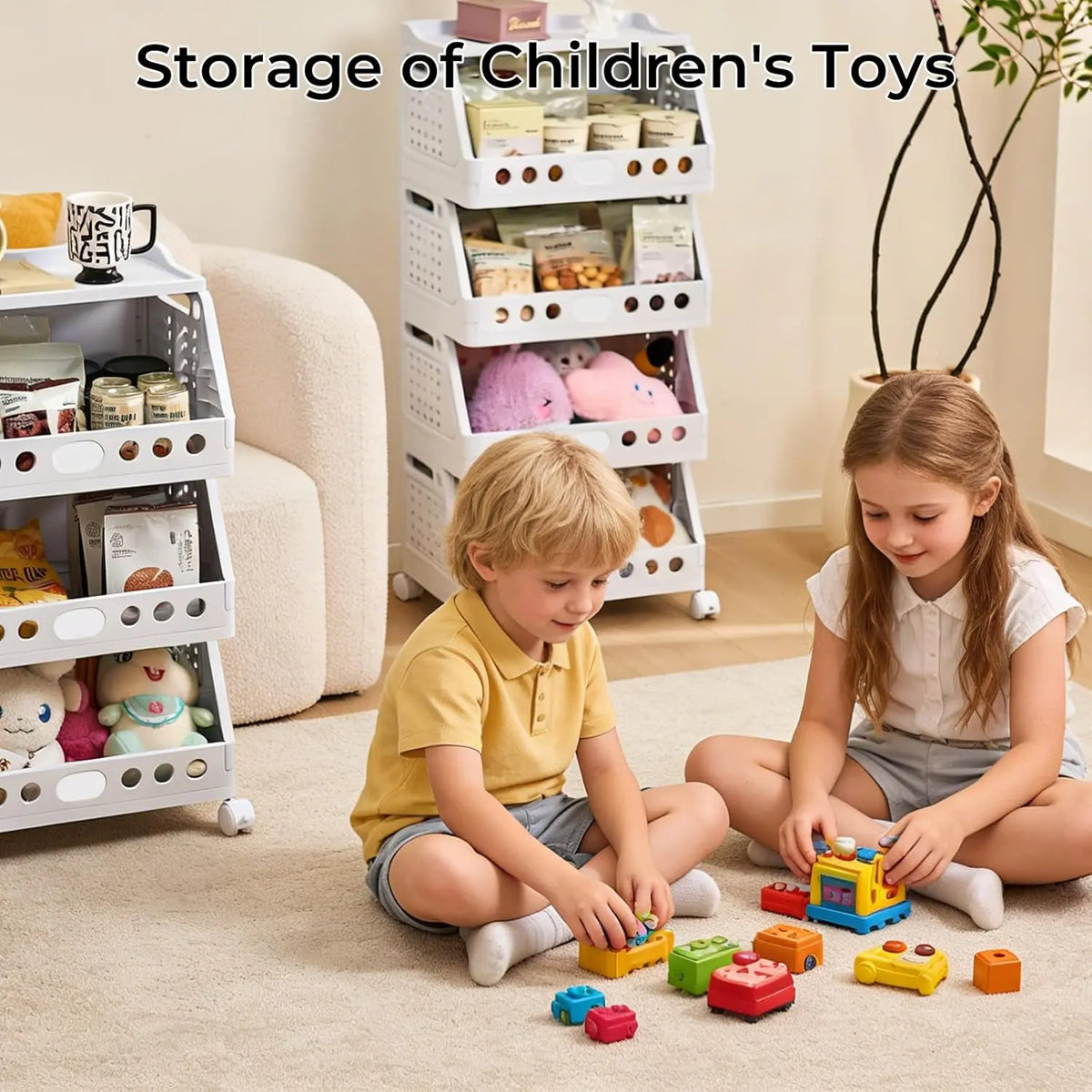2-5 Tier Stackable RollingCart