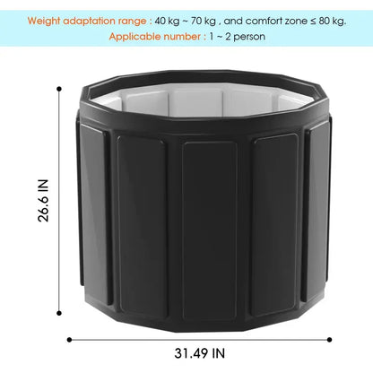 Compact foldable bath tub with 6-layer thermal insulation design